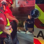 Hombre es rescatado tras intento de suicidio en el centro de Monterrey