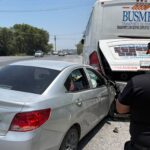 Choque por alcance en Guadalupe deja un lesionado