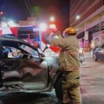 Accidente vial en el Centro de Monterrey deja dos lesionados; un detenido